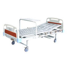 Medical single crank folding metal hospital bed